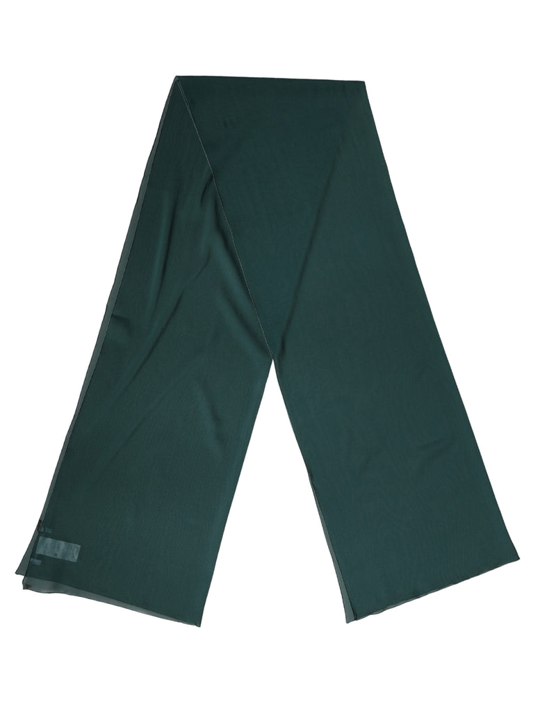Dolce & Gabbana Dark Green Silk Neck Wrap Shawl Scarf