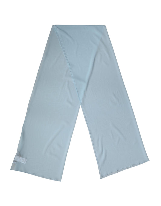Dolce & Gabbana Light Blue Silk Neck Wrap Shawl Stole Scarf