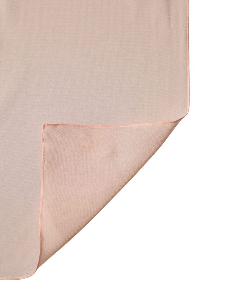 Dolce & Gabbana Peach Silk Neck Wrap Shawl - 200cm x 64cm