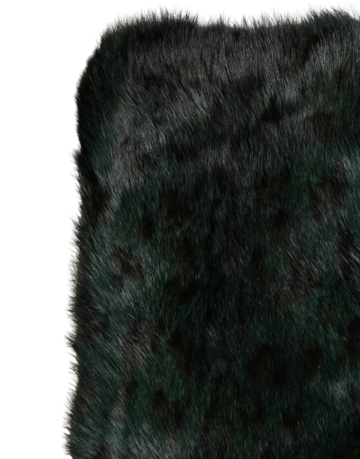 Dolce & Gabbana Écharpe Châle en Fausse Fourrure Noir Vert