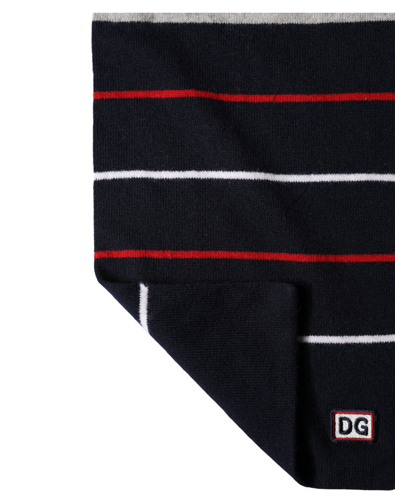 Dolce & Gabbana Multicolor Stripes Shawl Neck Wrap Scarf