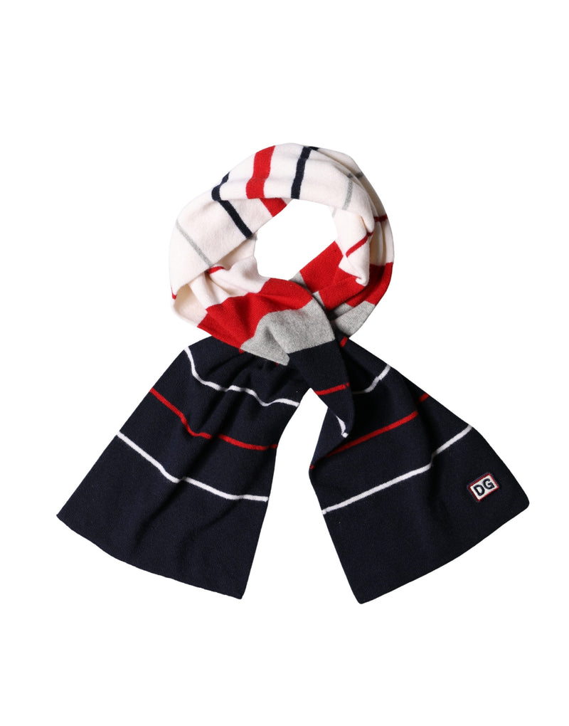 Dolce & Gabbana Multicolor Stripes Shawl Neck Wrap Scarf