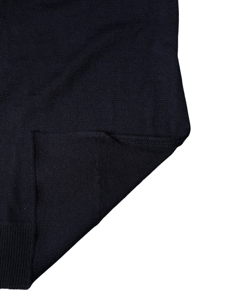 Dolce & Gabbana Black Wool Knitted Shawl Neck Wrap Scarf