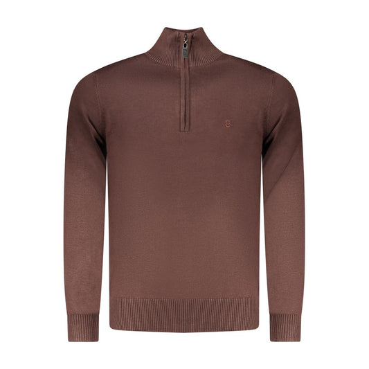 Coveri Moving Marrone Viscosa Men's Sweater - Italian Craftsmanship