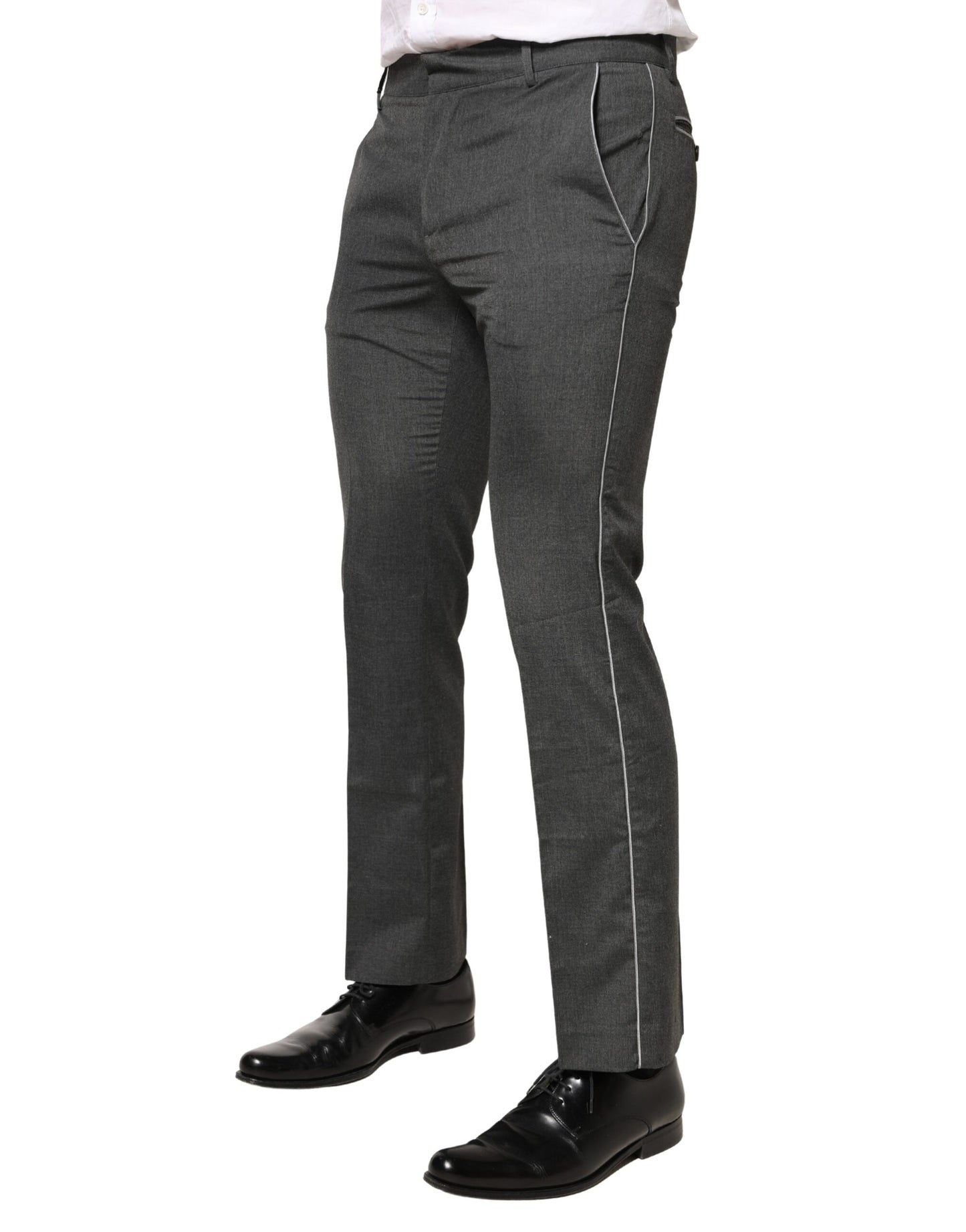 Pantalon habillé gris en polyester Daniele Alessandrini