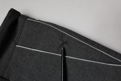 Pantalon habillé gris en polyester Daniele Alessandrini