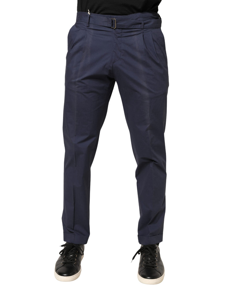 Briglia 1949 Donkerblauwe Wollen Rechte Formele Pantalon