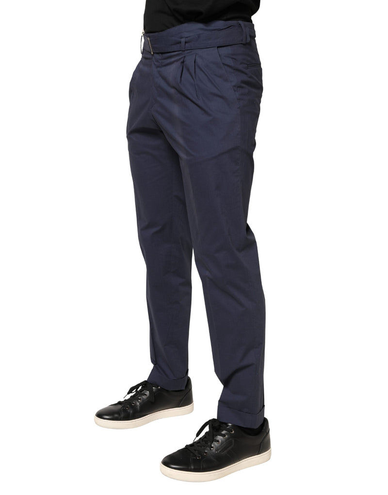 Briglia 1949 Donkerblauwe Wollen Rechte Formele Pantalon