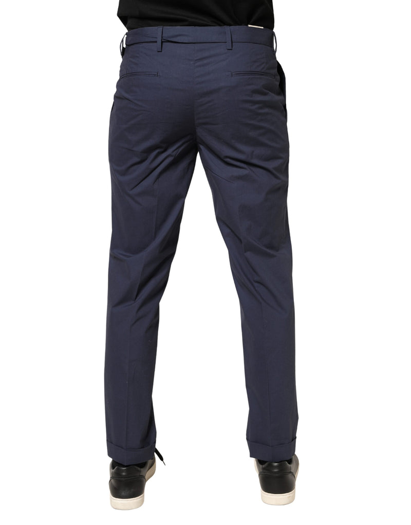 Briglia 1949 Donkerblauwe Wollen Rechte Formele Pantalon