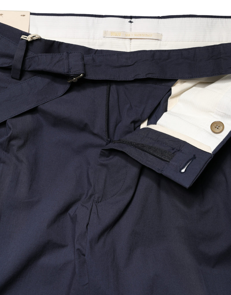 Briglia 1949 Donkerblauwe Wollen Rechte Formele Pantalon