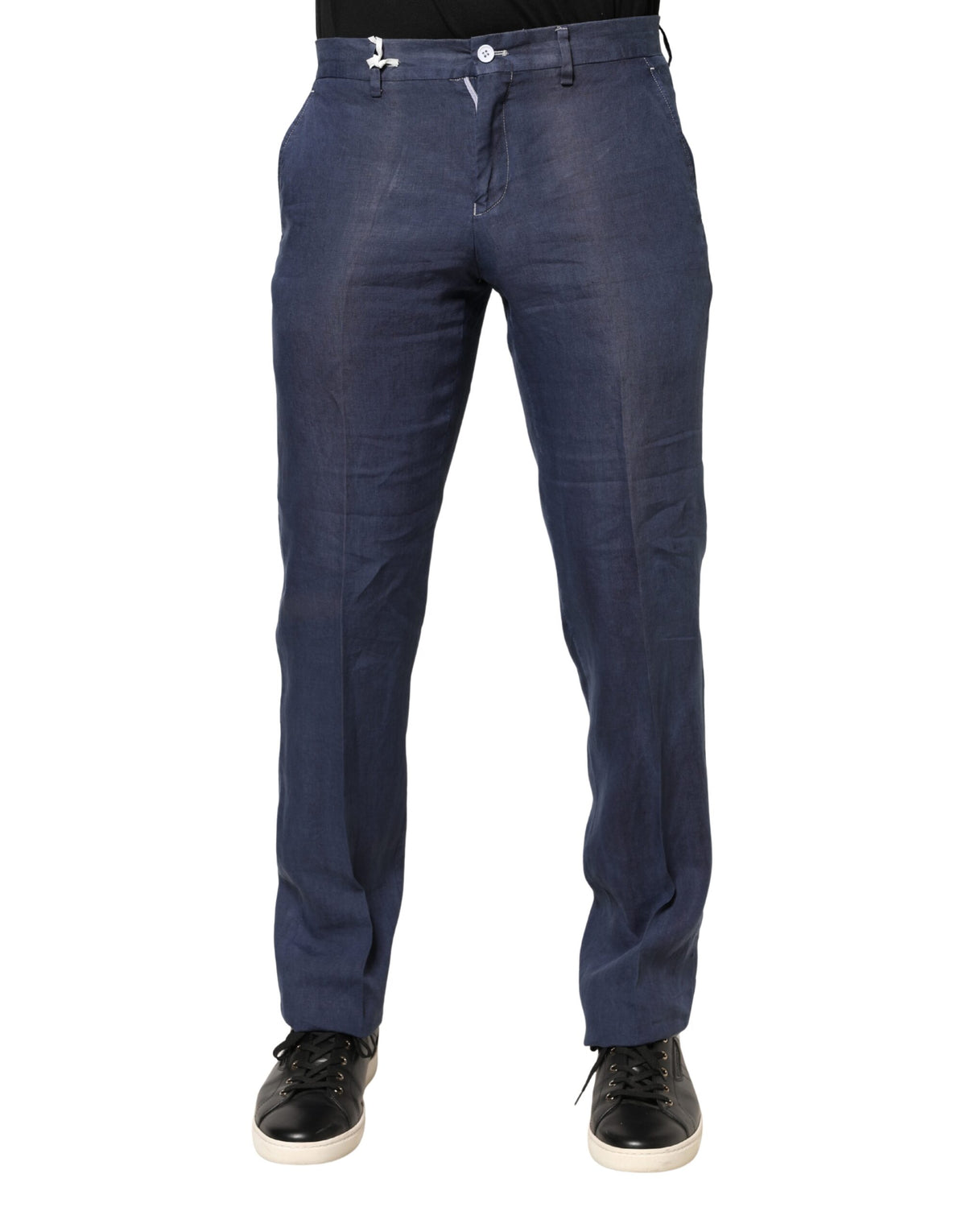Domenico Tagliente Navy Blue Skinny Chino Pants for Men