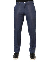 Domenico Tagliente Navy Blue Skinny Chino Pants for Men