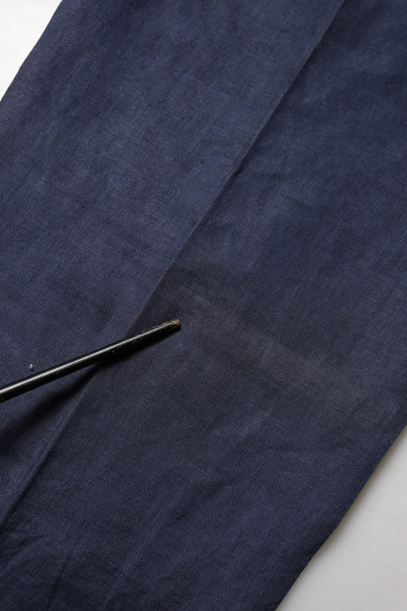 Domenico Tagliente marineblauwe skinny chino broek met middelhoge taille voor heren