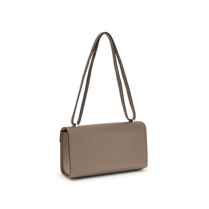 Savette Gray Calf Leather Bos Taurus Shoulder Bag