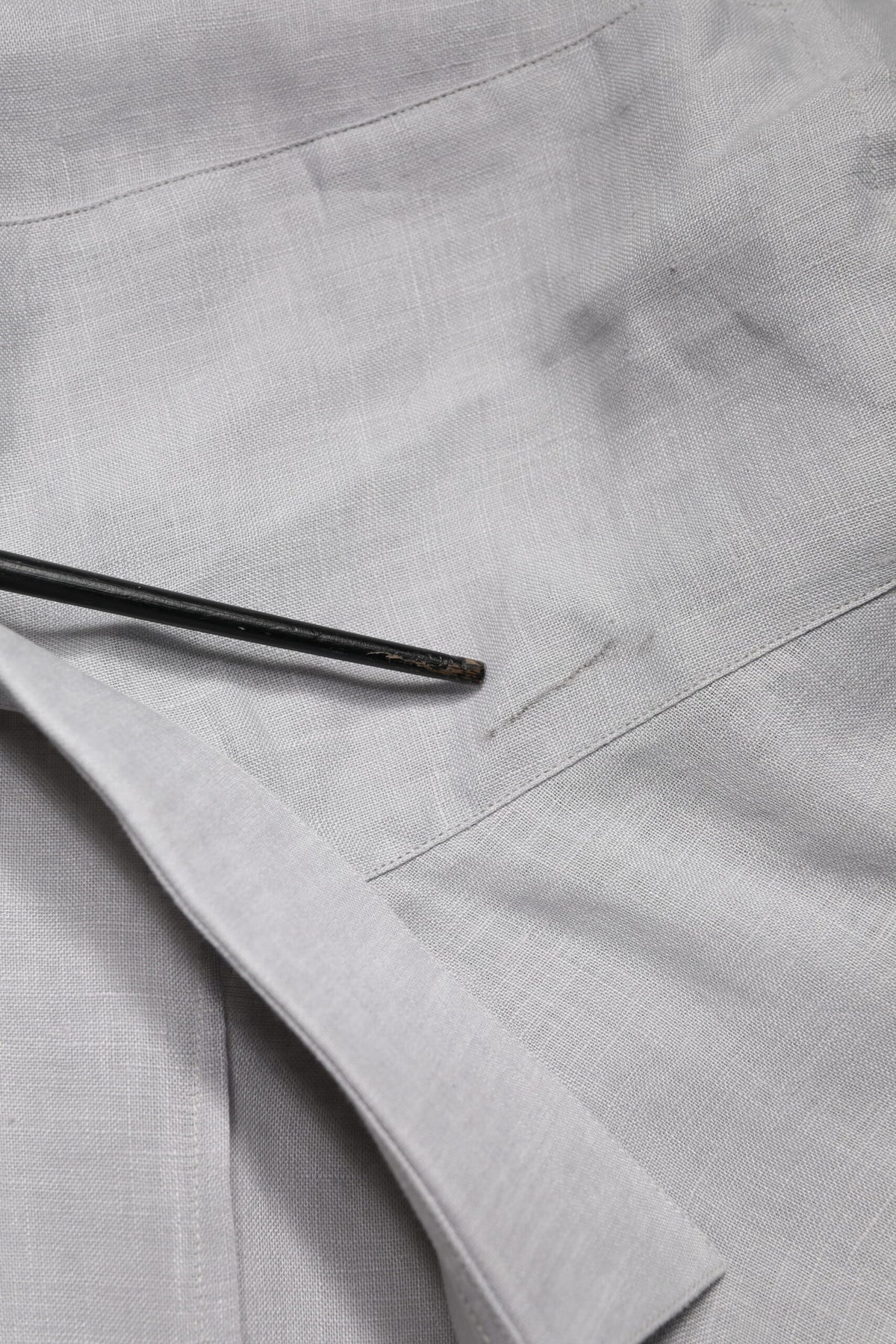 Chemise habillée Dolce &amp; Gabbana en lin gris et or à manches longues pour homme