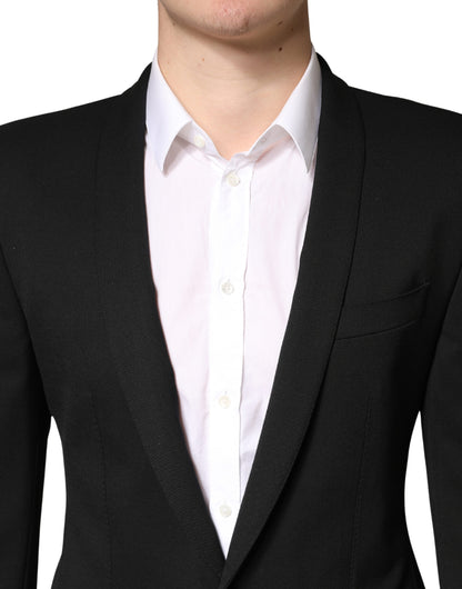 Blazer Dolce &amp; Gabbana noir orné, à simple boutonnage
