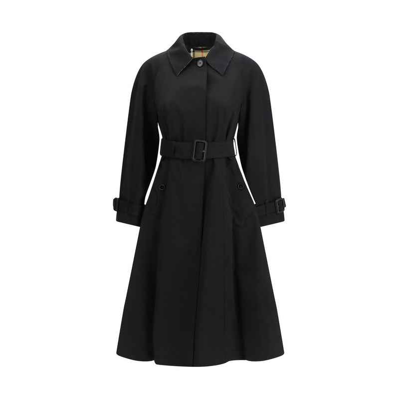 Burberry Ellingham Black Cotton Trench Coat - Timeless Elegance