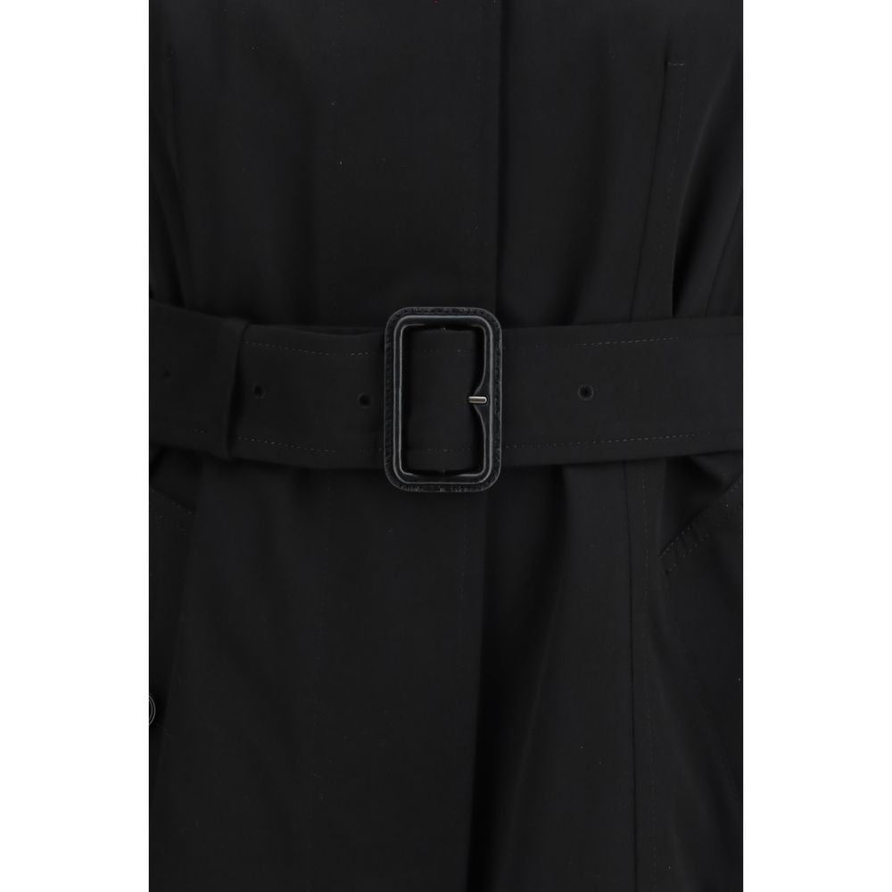 Burberry Ellingham Black Cotton Trench Coat - Timeless Elegance