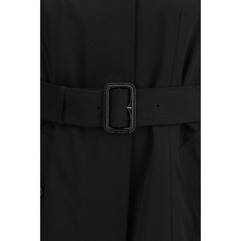 Burberry Ellingham Black Cotton Trench Coat - Timeless Elegance