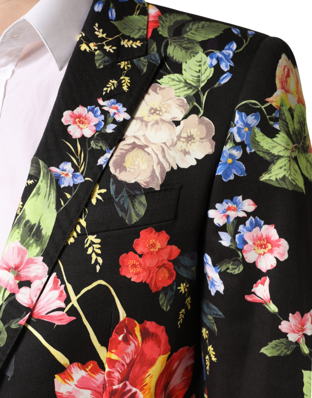 Dolce & Gabbana Black Floral Single Breasted MARTINI Suit