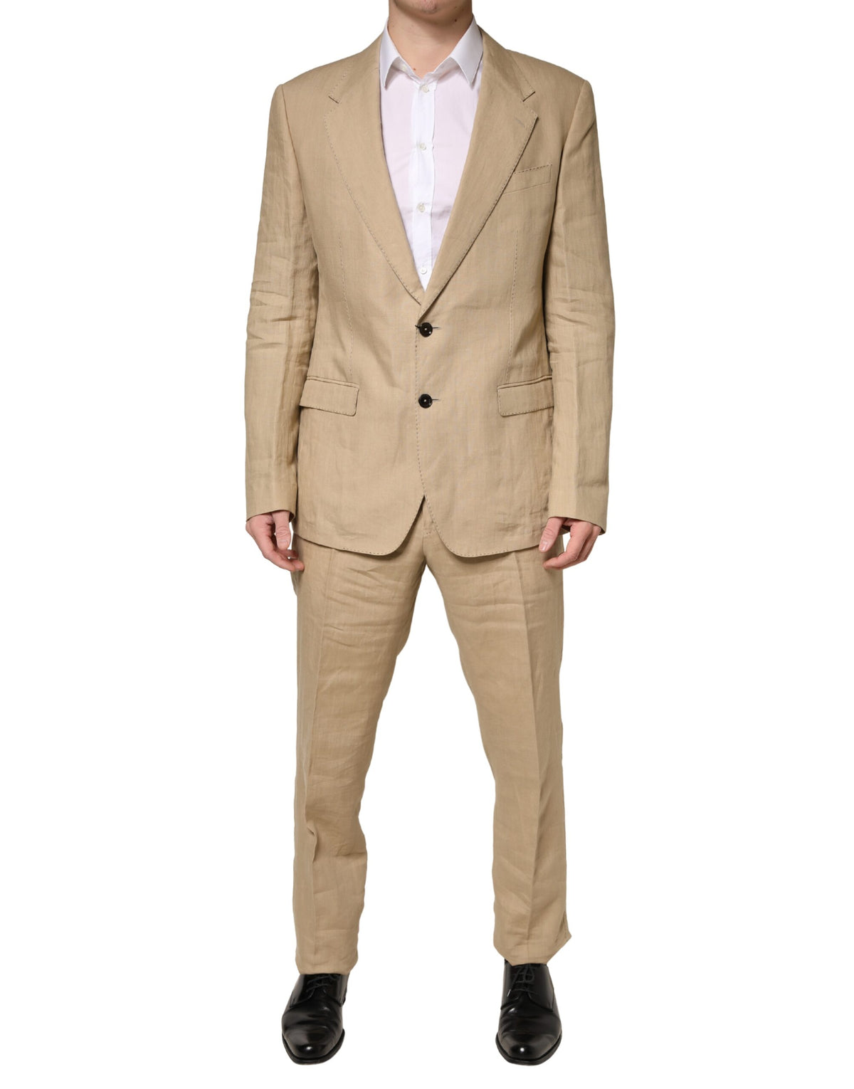 Dolce & Gabbana TAORMINA Beige Single Breasted Formal Suit