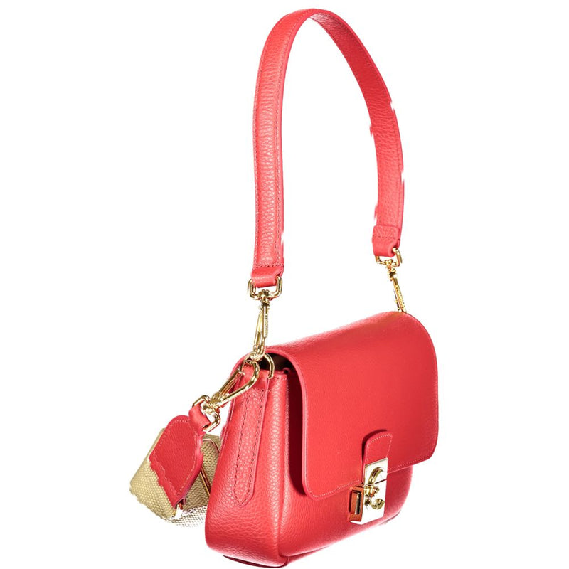 Coccinelle U4K C-Me Lock Bag - Sac à main en cuir rouge pour femmes