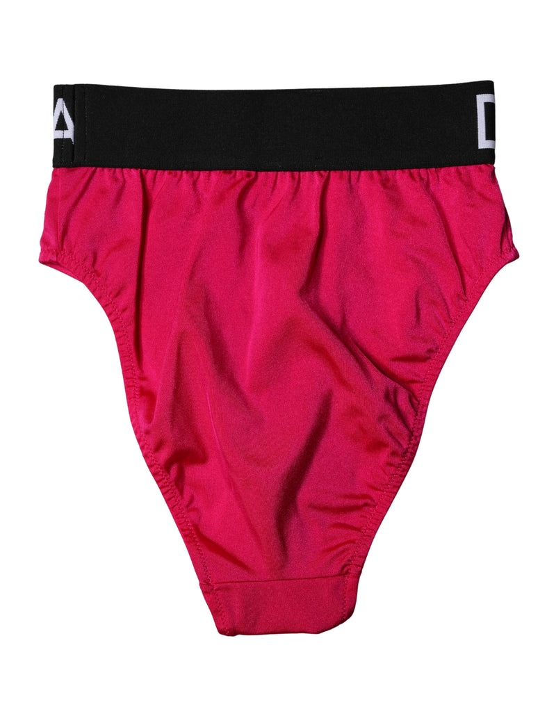 Dolce & Gabbana Pink Embellished High-Waist Briefs