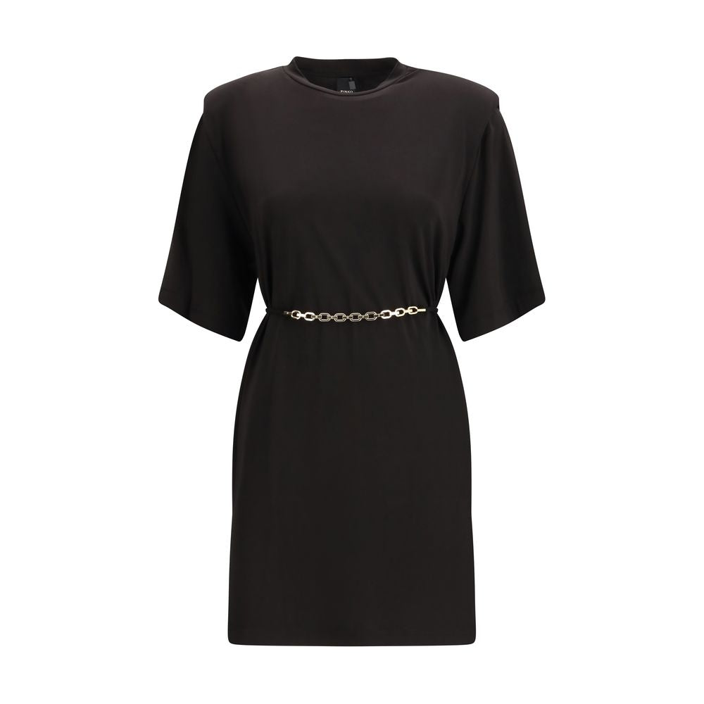 PINKO Allie Black Acetate Casual Dress - Elegant & Versatile