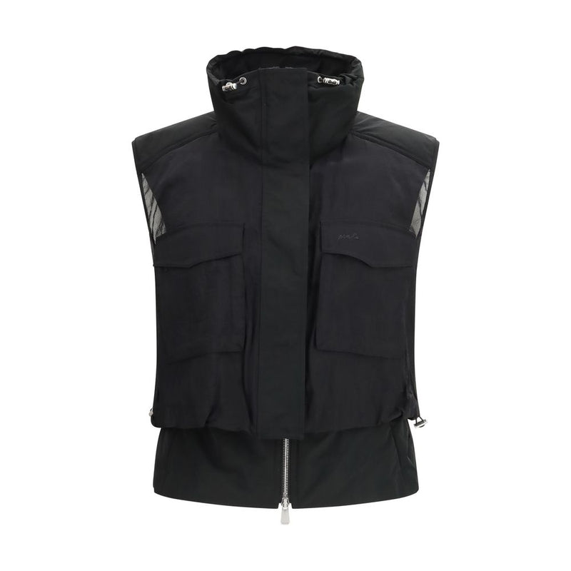 PINKO Geraldine Black Sleeveless Nylon Jacket