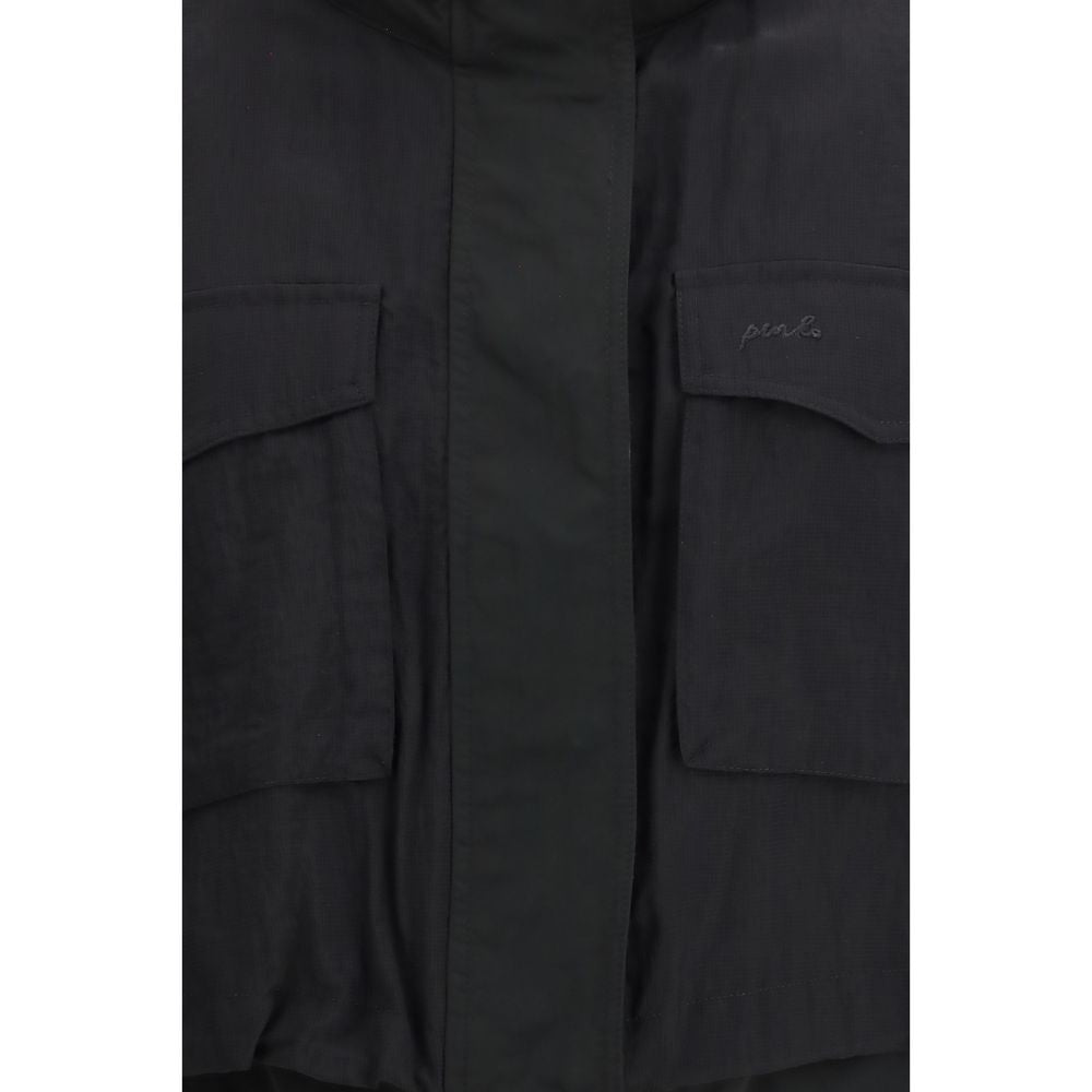 PINKO Geraldine Black Sleeveless Nylon Jacket