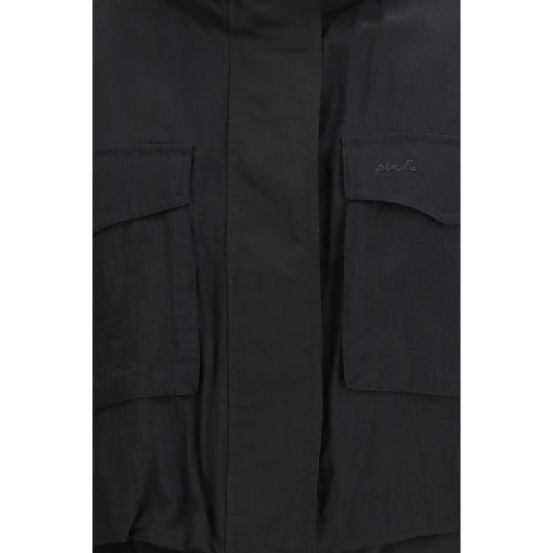 PINKO Geraldine Black Sleeveless Nylon Jacket