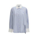 The Attico Blue Cotton Pattern Shirt - Oversized Elegance