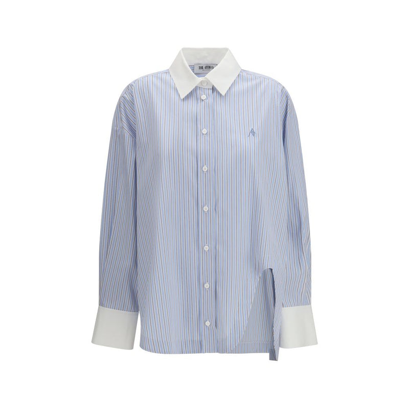 The Attico Blue Cotton Pattern Shirt - Oversized Elegance