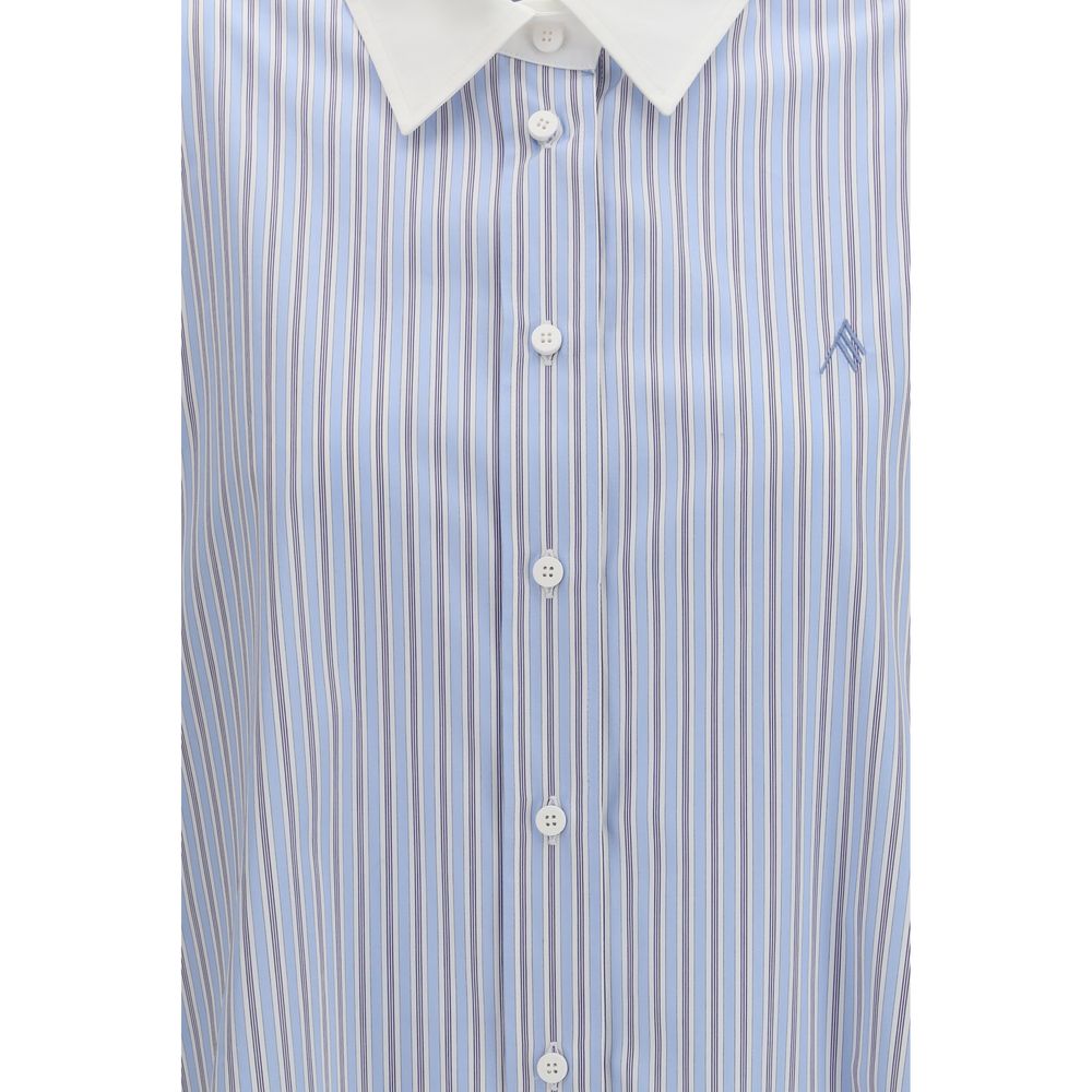 The Attico Blue Cotton Pattern Shirt - Oversized Elegance