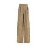 Max Mara Quorum Beige Fleece Wool Casual Pants for Women