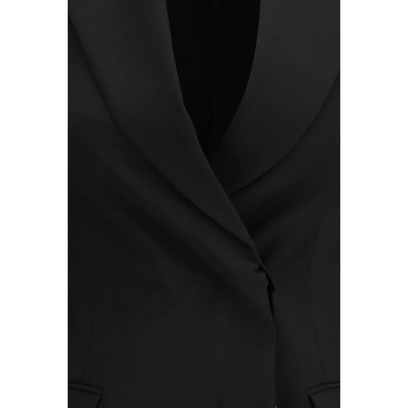 Max Mara Black Fleece Wool Blazer - Elegant and Versatile