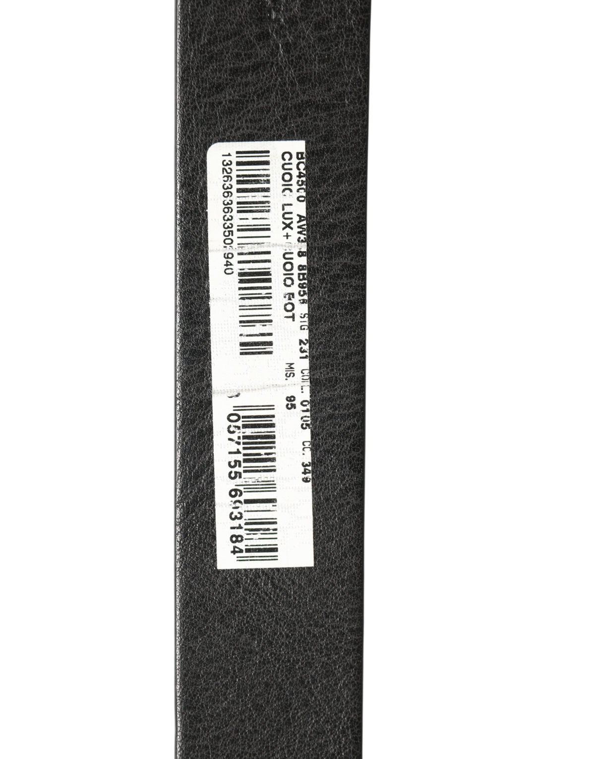 Ceinture homme Dolce &amp; Gabbana en cuir noir avec chaîne argentée