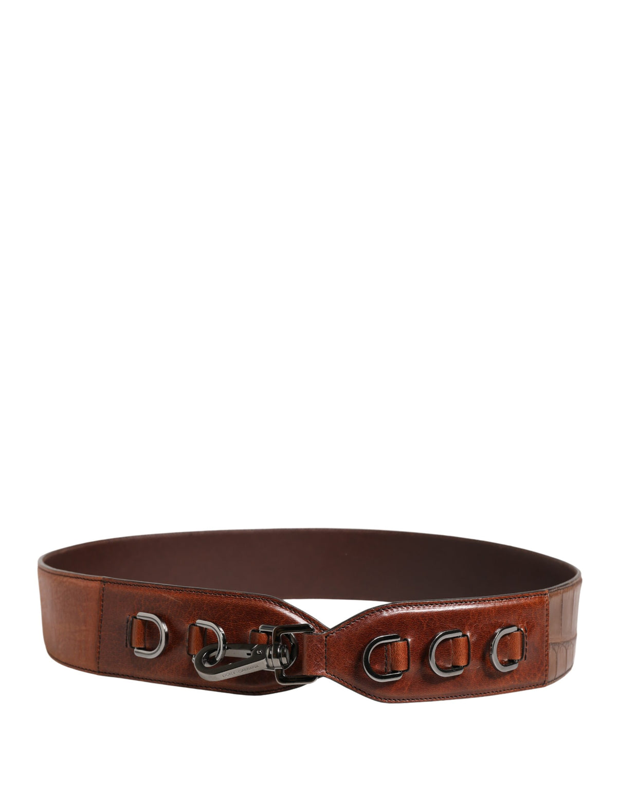 Bandoulière accessoire pour sac Dolce &amp; Gabbana en cuir velours marron à motif cheval