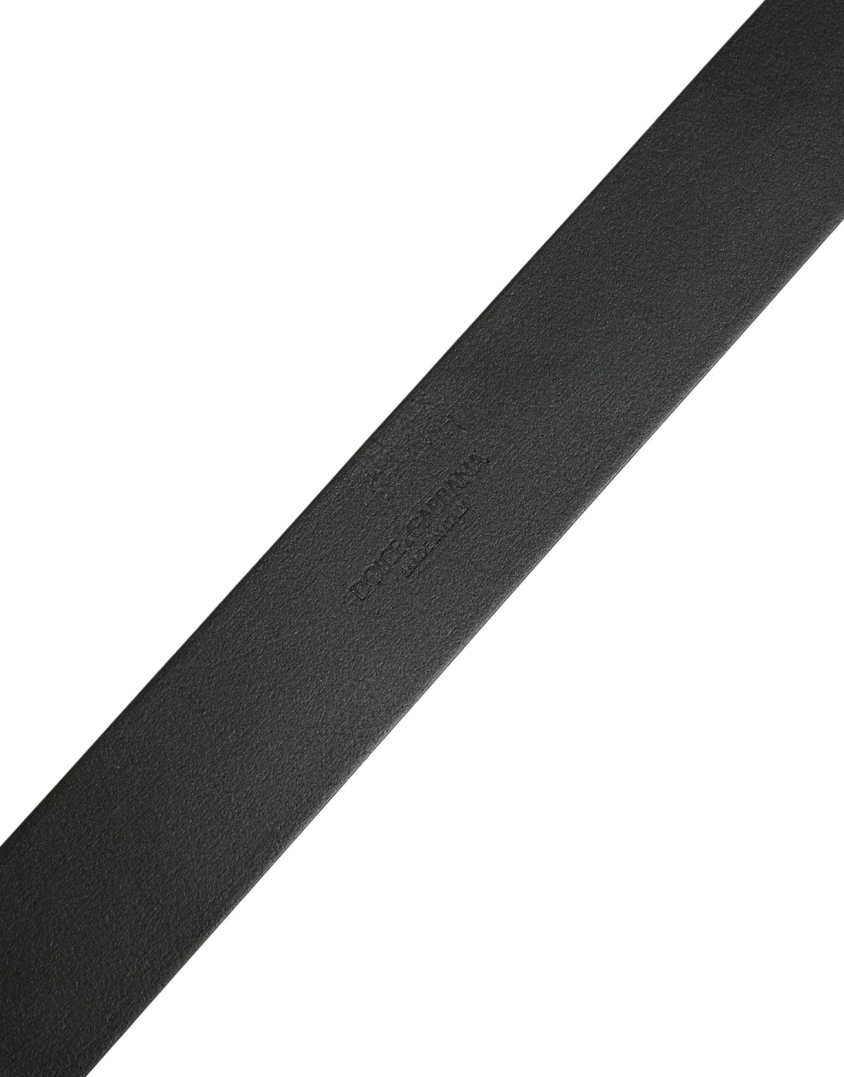 Ceinture Dolce &amp; Gabbana en cuir de veau noir avec boucle en métal argenté
