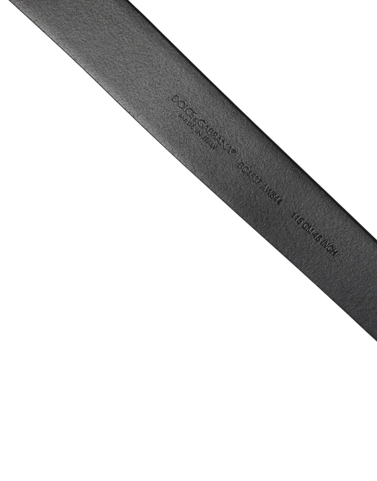 Ceinture Dolce &amp; Gabbana en cuir de veau noir avec boucle en métal argenté