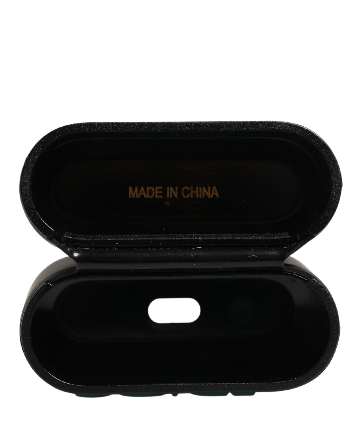 Dolce & Gabbana Black PVC Embossed Logo Flip Holder for Airpods