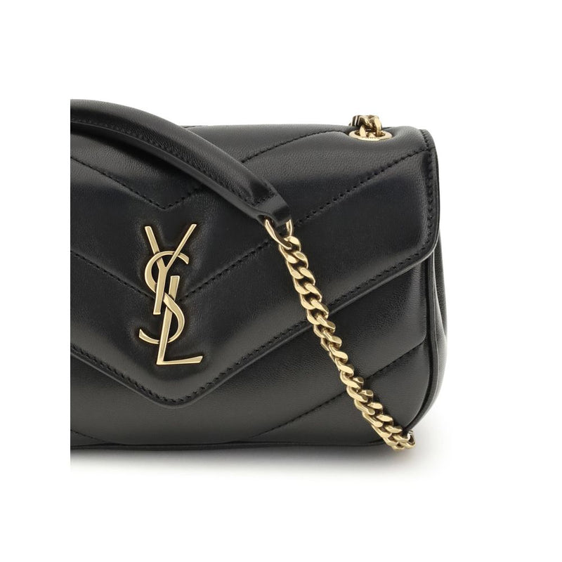 Saint Laurent Black Lamb Ovis Aries Shoulder Bag