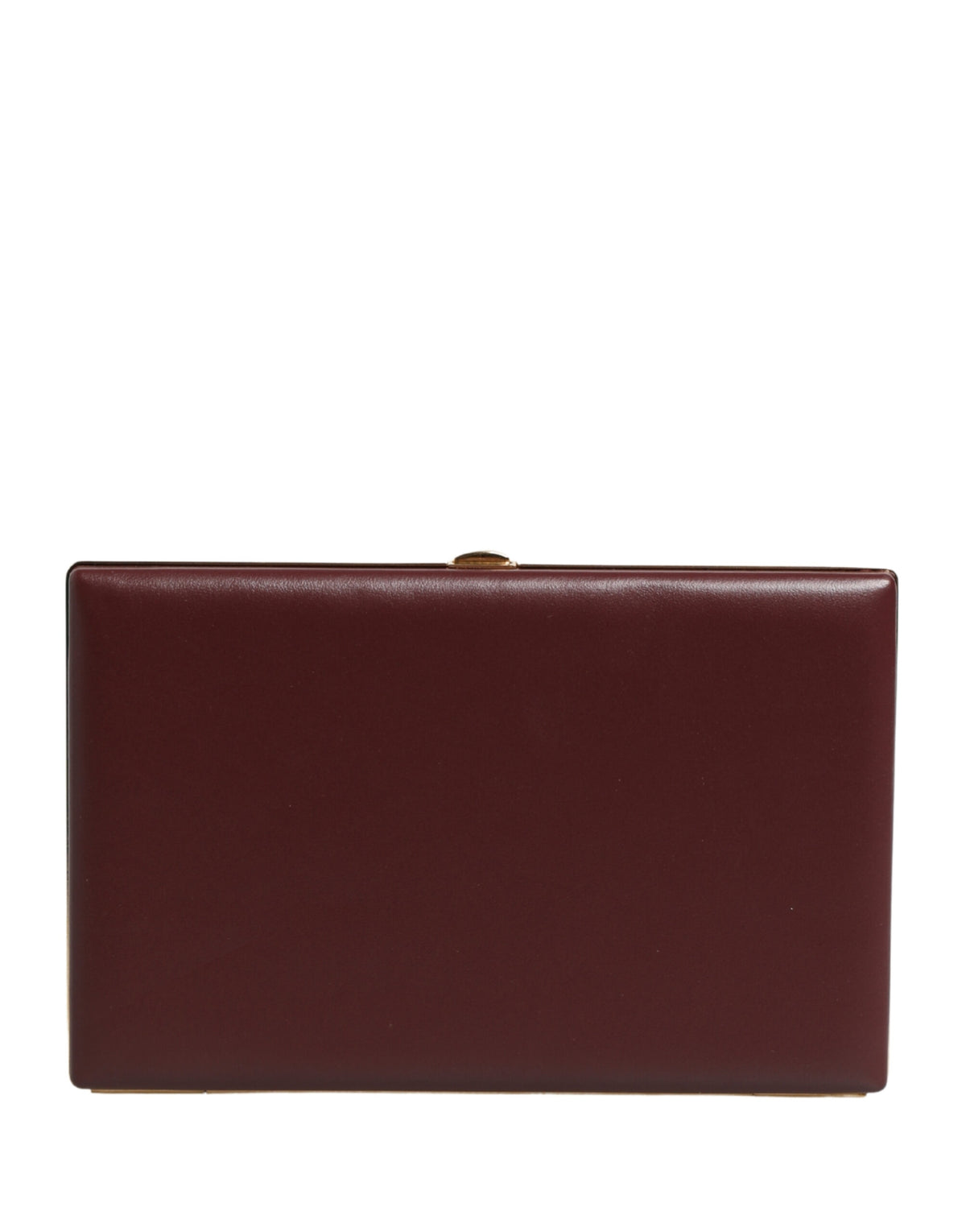 Dolce & Gabbana Brown Calfskin Leather Clutch Evening Purse