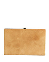 Dolce & Gabbana Beige Velvet Calf Leather Clutch Evening Bag