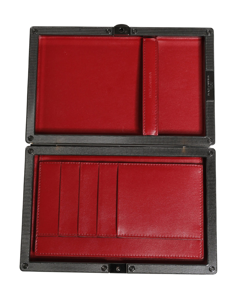 Dolce & Gabbana Beige Velvet Calf Leather Clutch Evening Bag