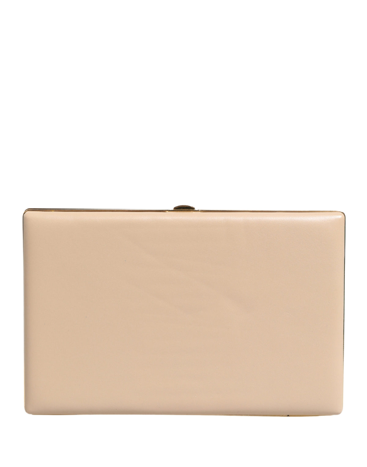 Dolce & Gabbana Beige Lambskin Leather Clutch Evening Purse