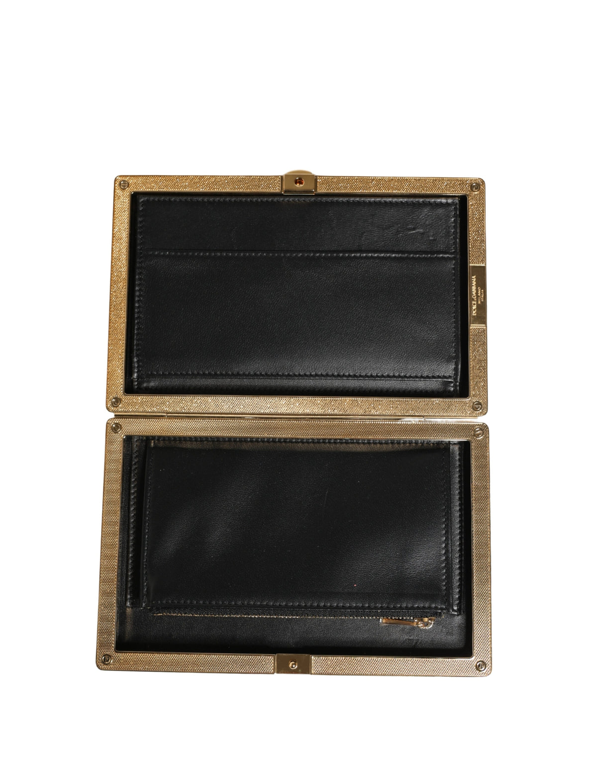 Dolce & Gabbana Beige Lambskin Leather Clutch Evening Purse