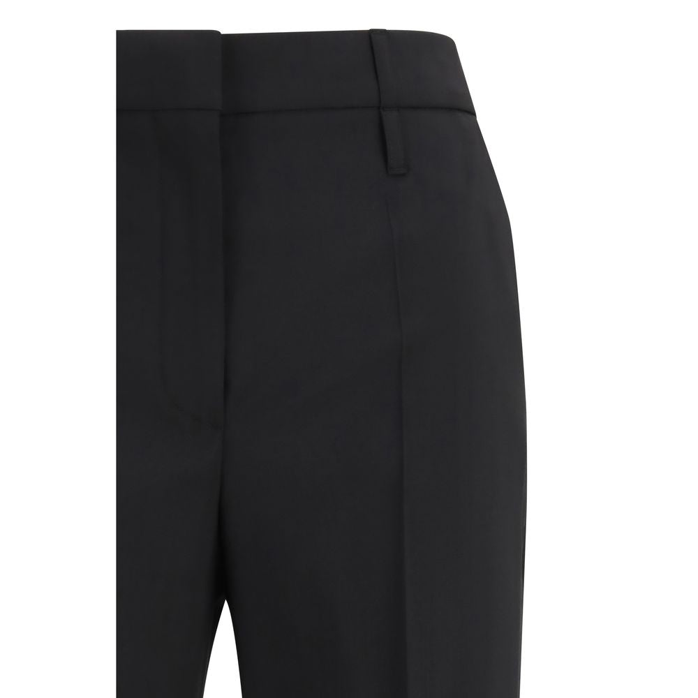 Max Mara Black Fleece Wool Flared Pants for Women
