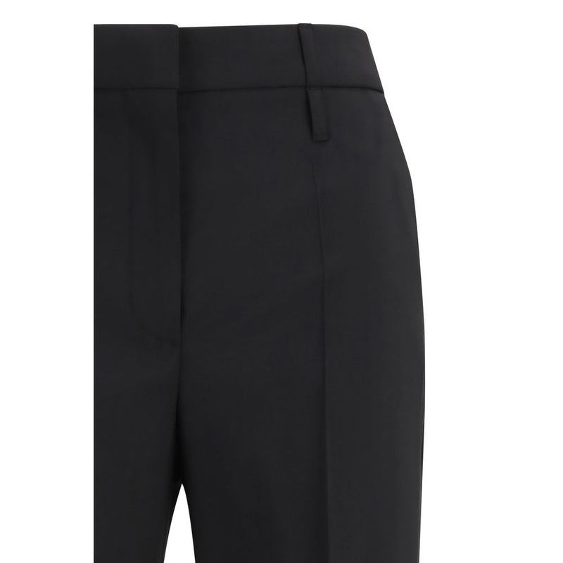 Max Mara Black Fleece Wool Flared Pants for Women