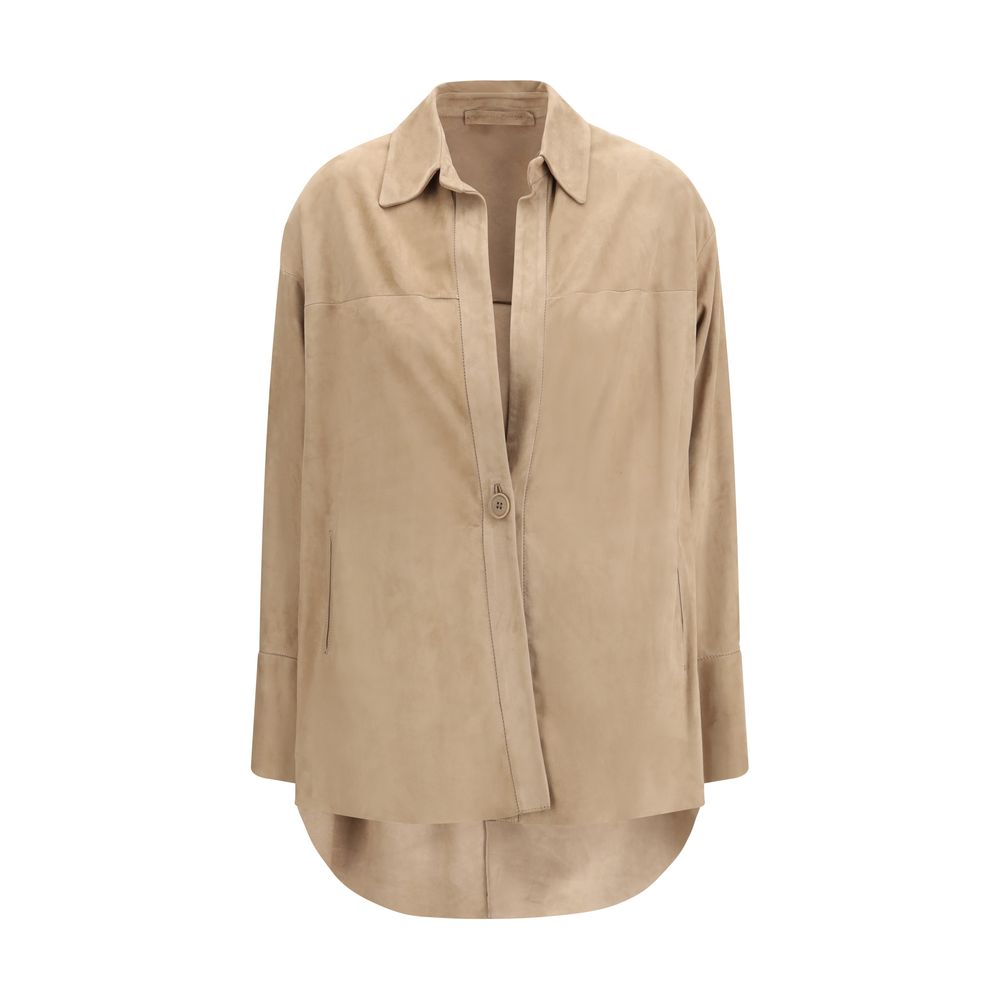 Salvatore Santoro Beige Lamb Ovis Aries Shirt - Oversized Fit